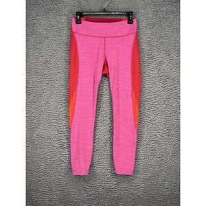 Outdoor Voices Colorblock 7/8 Leggings Size M Pink Red Orange Athleisure Running